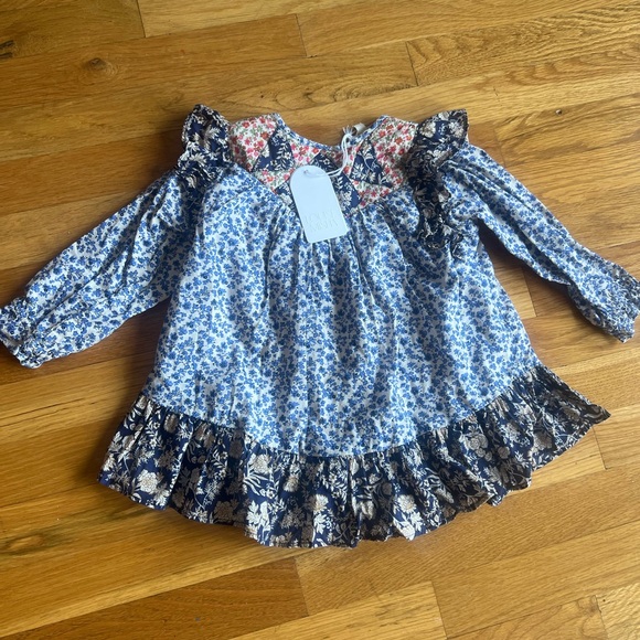 Louise Misha Lara Floral Patterned Dress with Ruffle Details - Picture 3 of 5